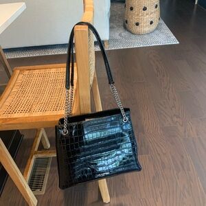 Karl Lagerfeld Black Shoulder Bag Elegant Design